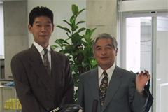 スポーツ整形外科の師匠 千葉大学整形外科学教授守屋秀繁先生と 内覧会にて